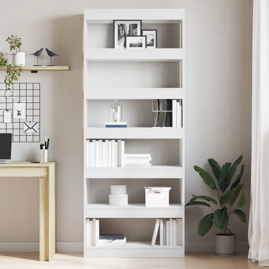 Libreria Bianca Bianca Legno ingegnerizzato 80 x 30 x 198 cm