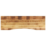 Piano Scrivania con Curva 160x50x2,5cm Massello Grezzo di Mango