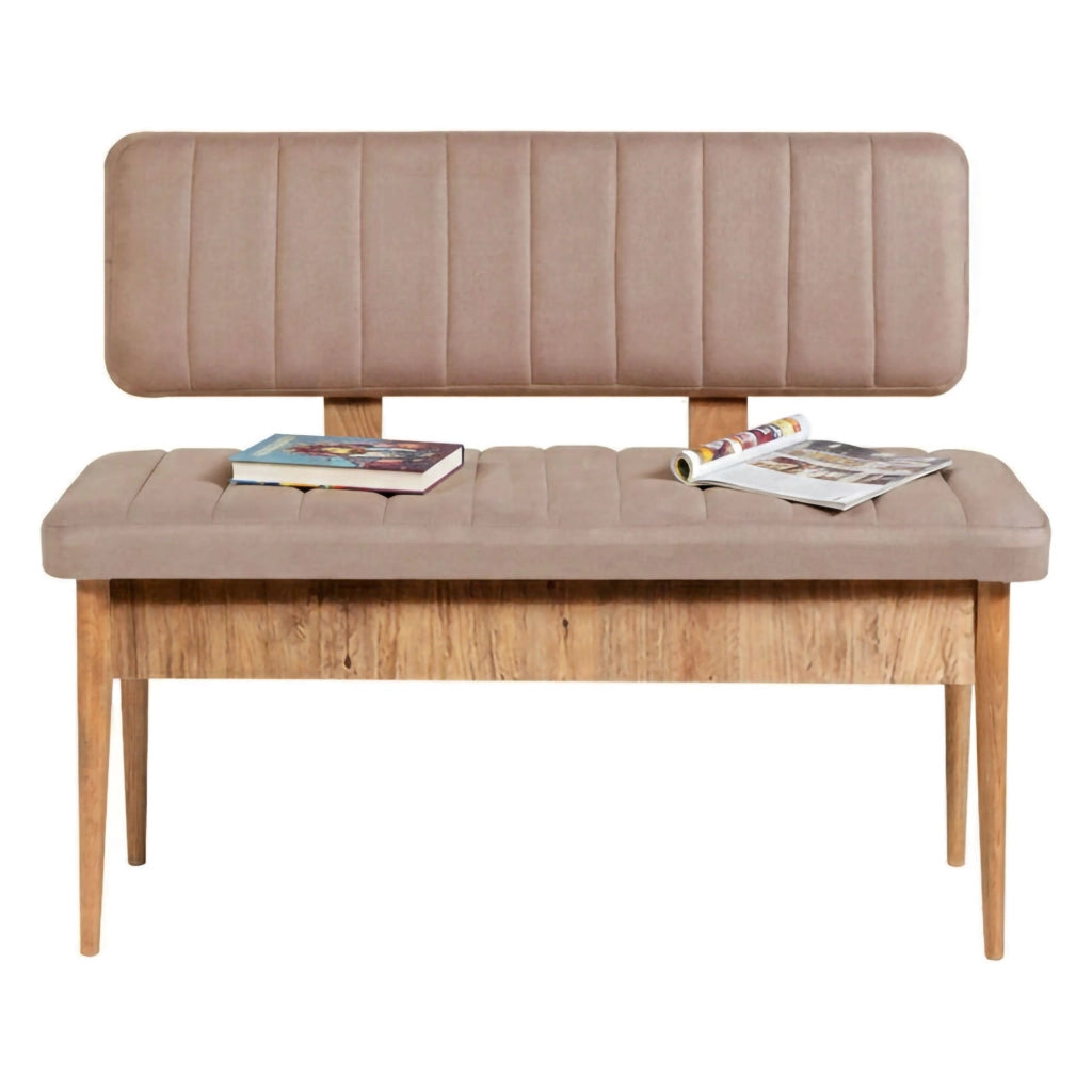 Salento, Panca Peso Supportato 150 kg, 110x40x85h cm Marrone Quercia
