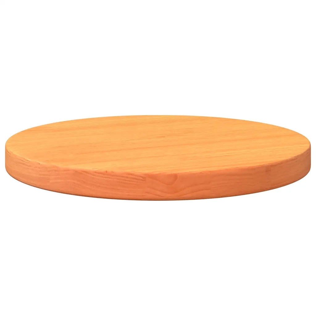 Piano Tavolo Rotondo Marrone Cera Ã˜30x2,5cm Legno Massello Pino