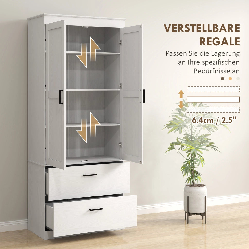 Armadio con cassetti e ripiani regolabili ¨C zephmum ¨C bianco