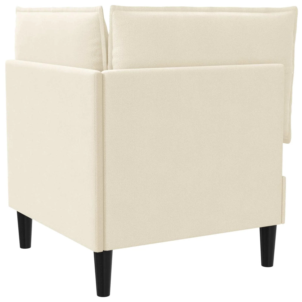Divano Angolare con Storage Crema Velluto