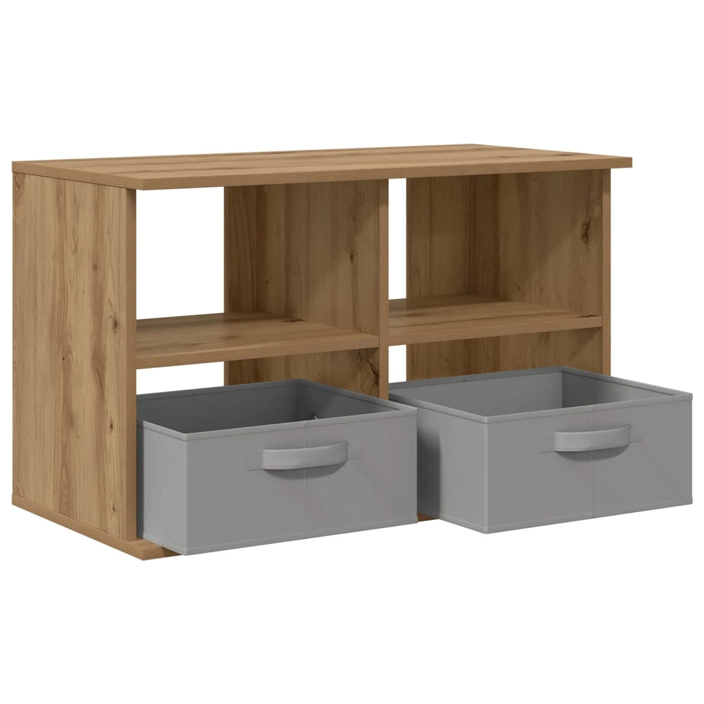 Supporto TV con cassetto Rovere artigianale 79 x 40 x 48 cm