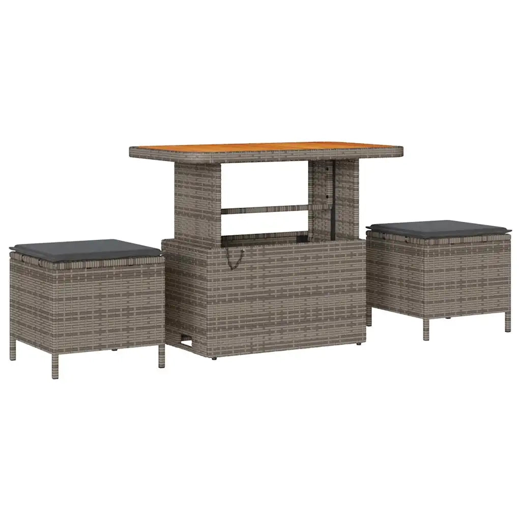 Set Divano da Giardino con cuscino 11 pcs Grigio polyrattan 3361983