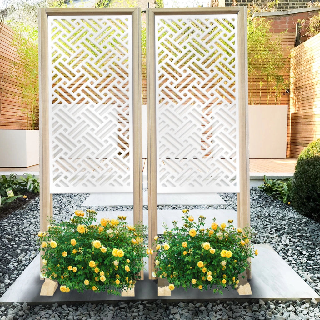 FILOTTO - Separè - Paravento modulabile - 70x190cm - in Legno e PVC Colore: bianco