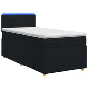 Letto box spring con materasso Nero 80 x 200 cm Tessuto 3452284