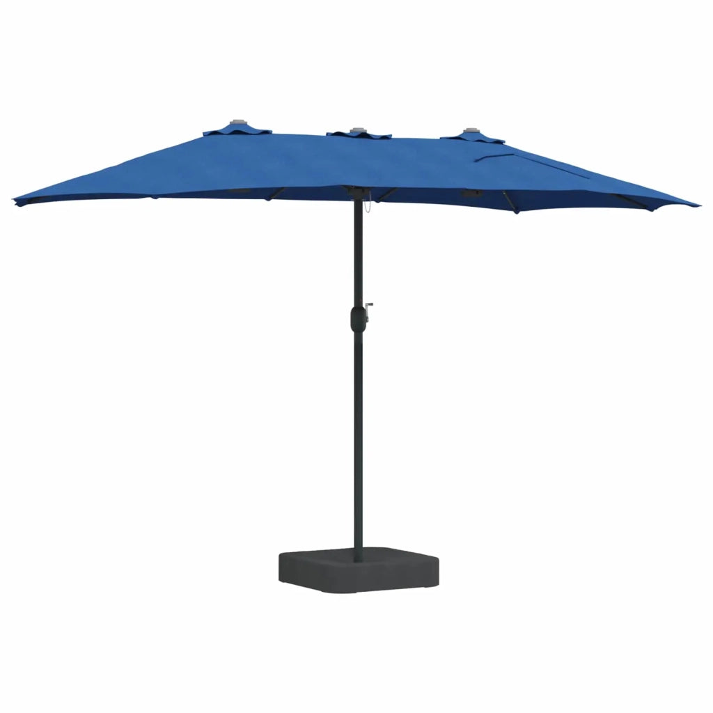 Ombrello da giardino Azzurro 385 x 209 x 244 cm Poliestere 42003290