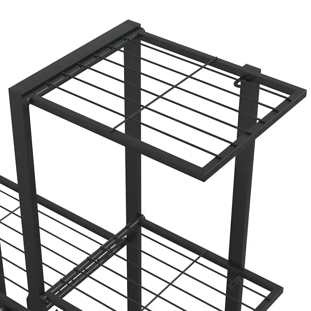 Portapiante | Sostegno per piante 94,5x25x88 cm Nero in Metallo