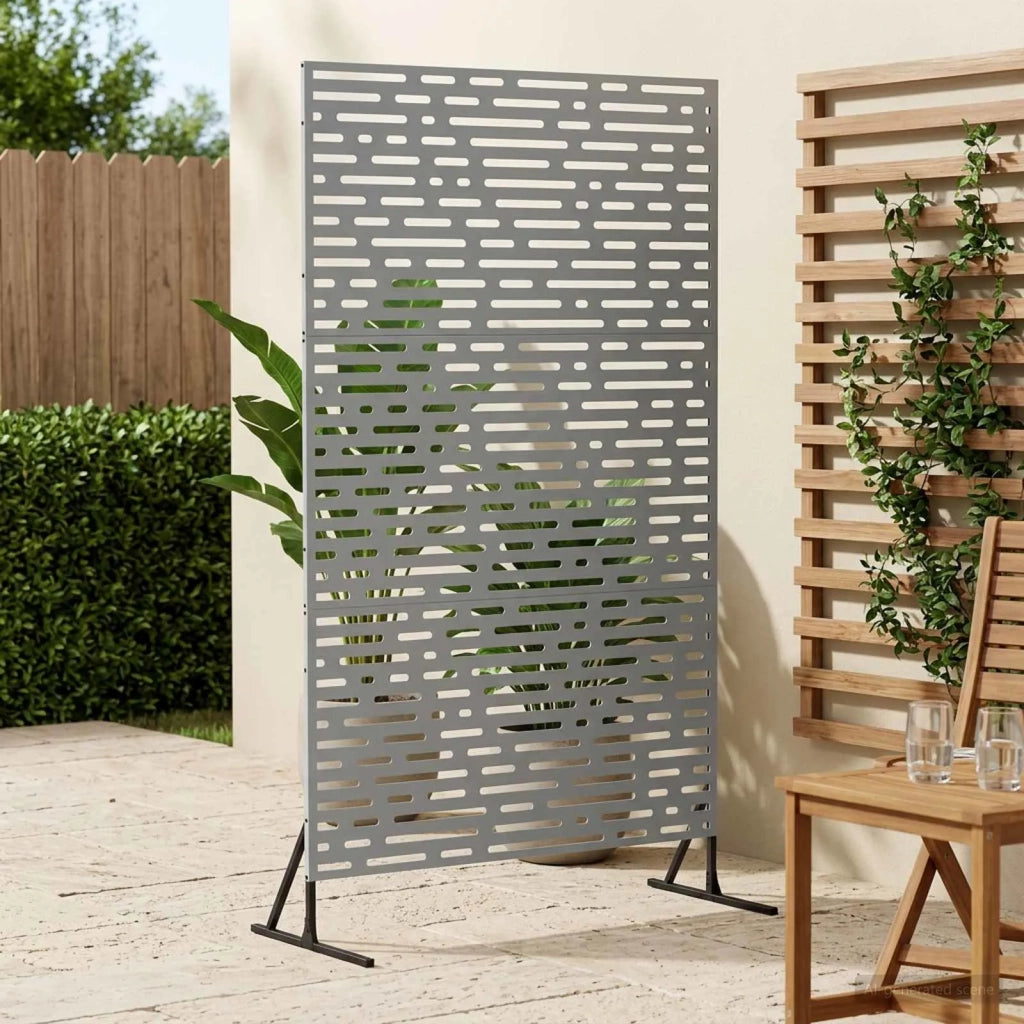 Schermo per Privacy 100 x 50 x 180 cm Acciaio zincato Argento 8013424