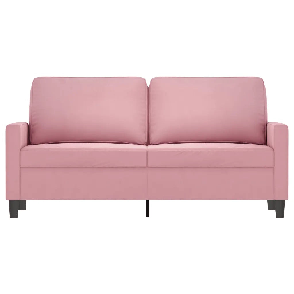 Divano a 2 Posti-Sofa 2 Posti Rosa 140 cm in Velluto 314156