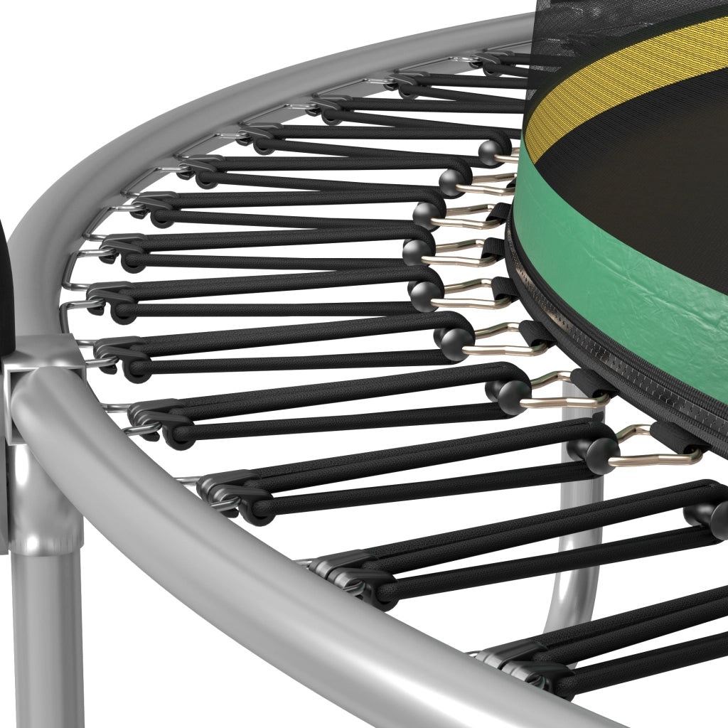 TRAMPOLINO da 183 cm con rete di sicurezza, acciaio, verde