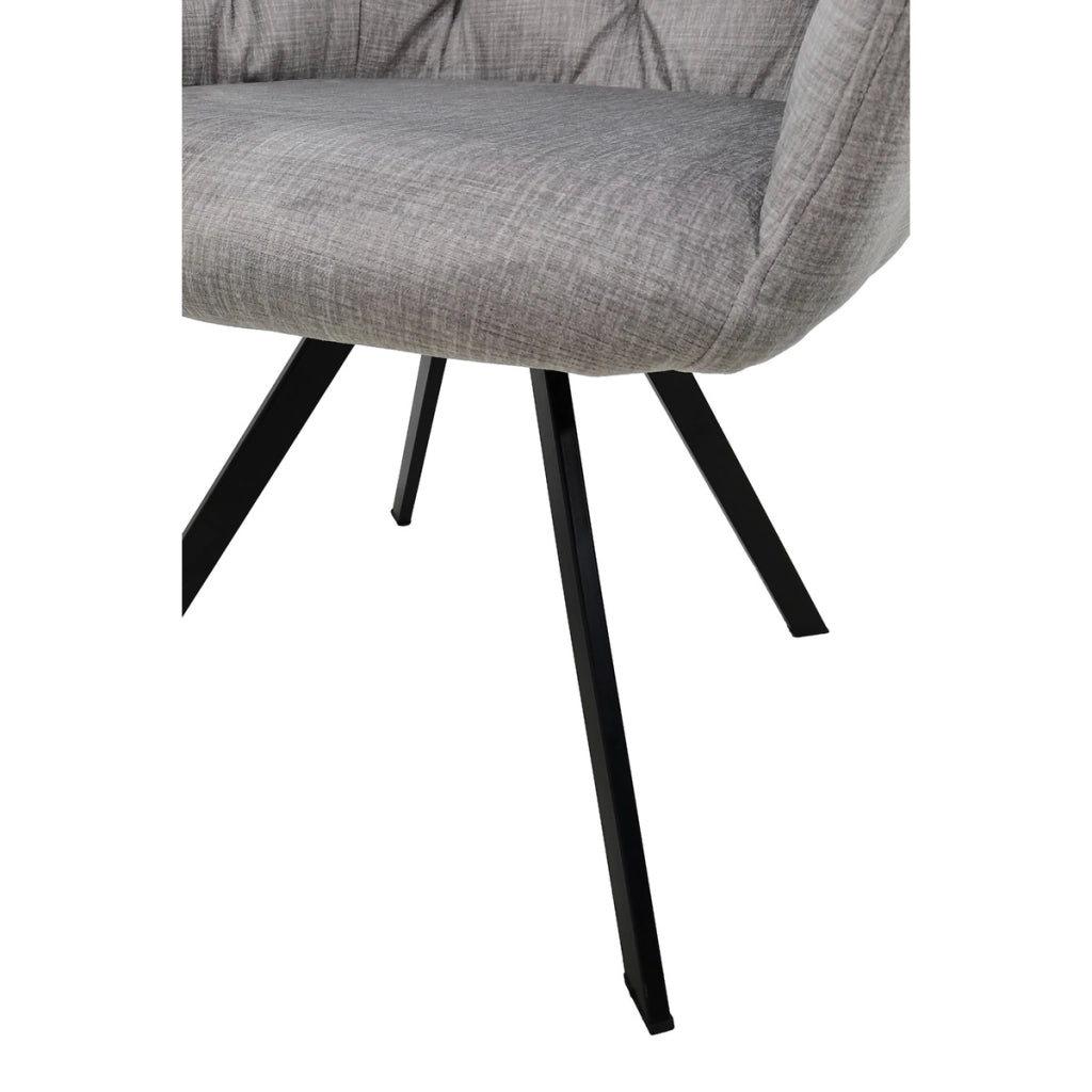 Set di 2 poltroncine girevoli Georgia grigio chiaro