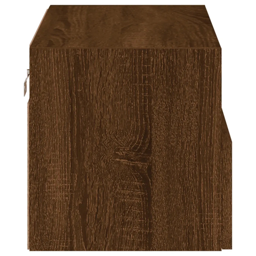 Mobile TV a Parete Rovere Marrone 60x30x30 cm Legno Multistrato 836866