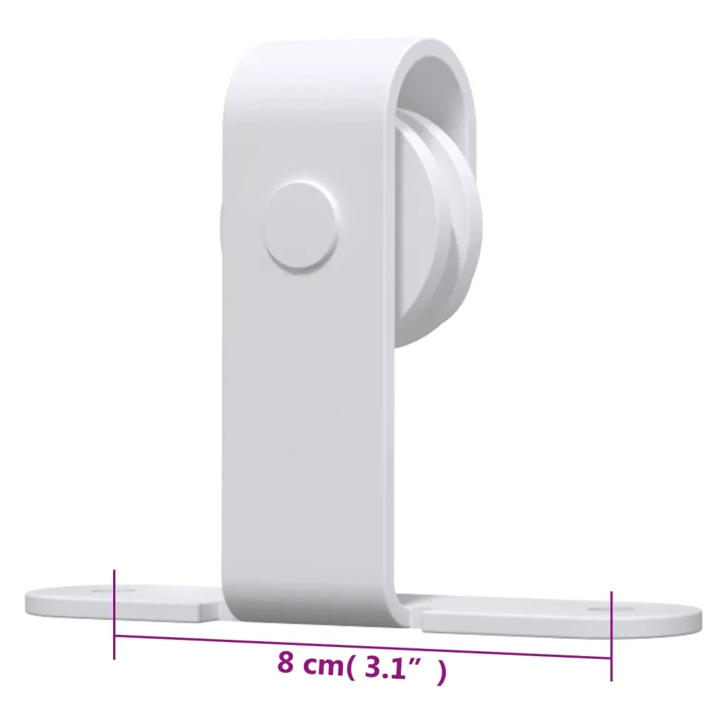 Kit Mini Anta Scorrevole in Acciaio al Carbonio Bianco 183 cm 151694