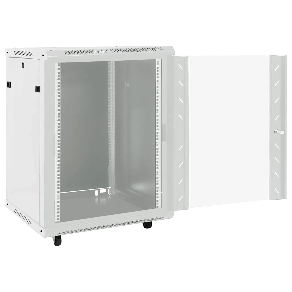 Armadietto di Rete 15U con Ruote Girevole 19" IP20 60x45x86 cm