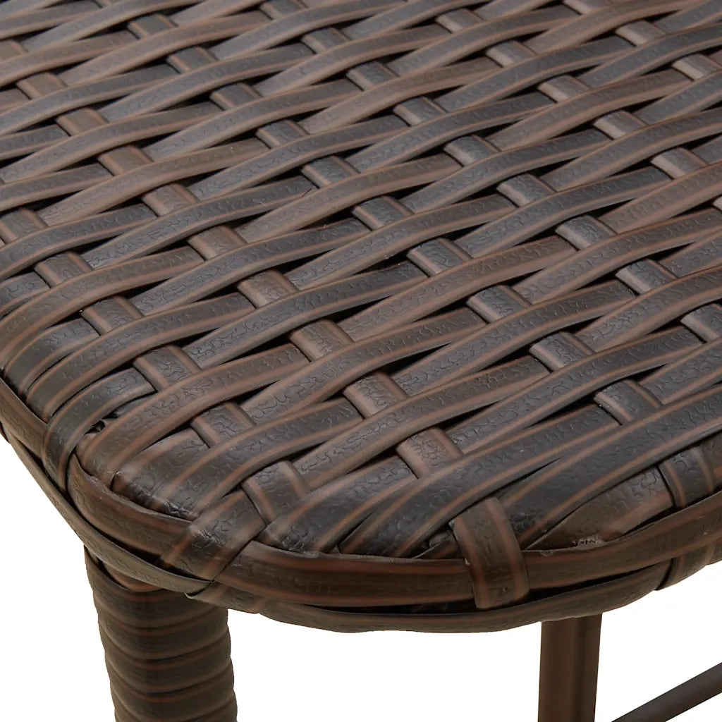 Tavolo Pieghevole da Giardino | Tavolino da esterno Marrone 90x51x75 cm Polyrattan