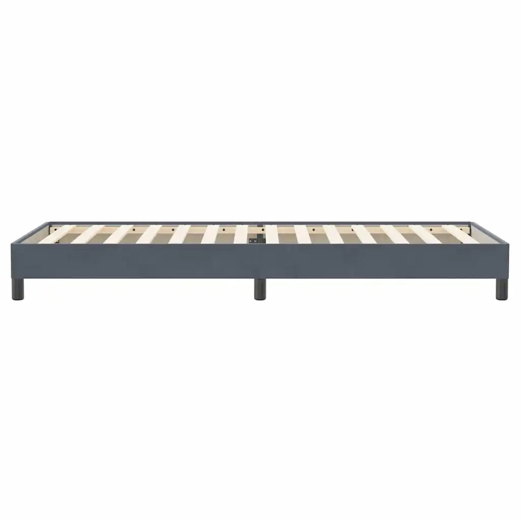 Letto a Molle senza Materasso Grigio Scuro 90x220 cm Velluto 3315856
