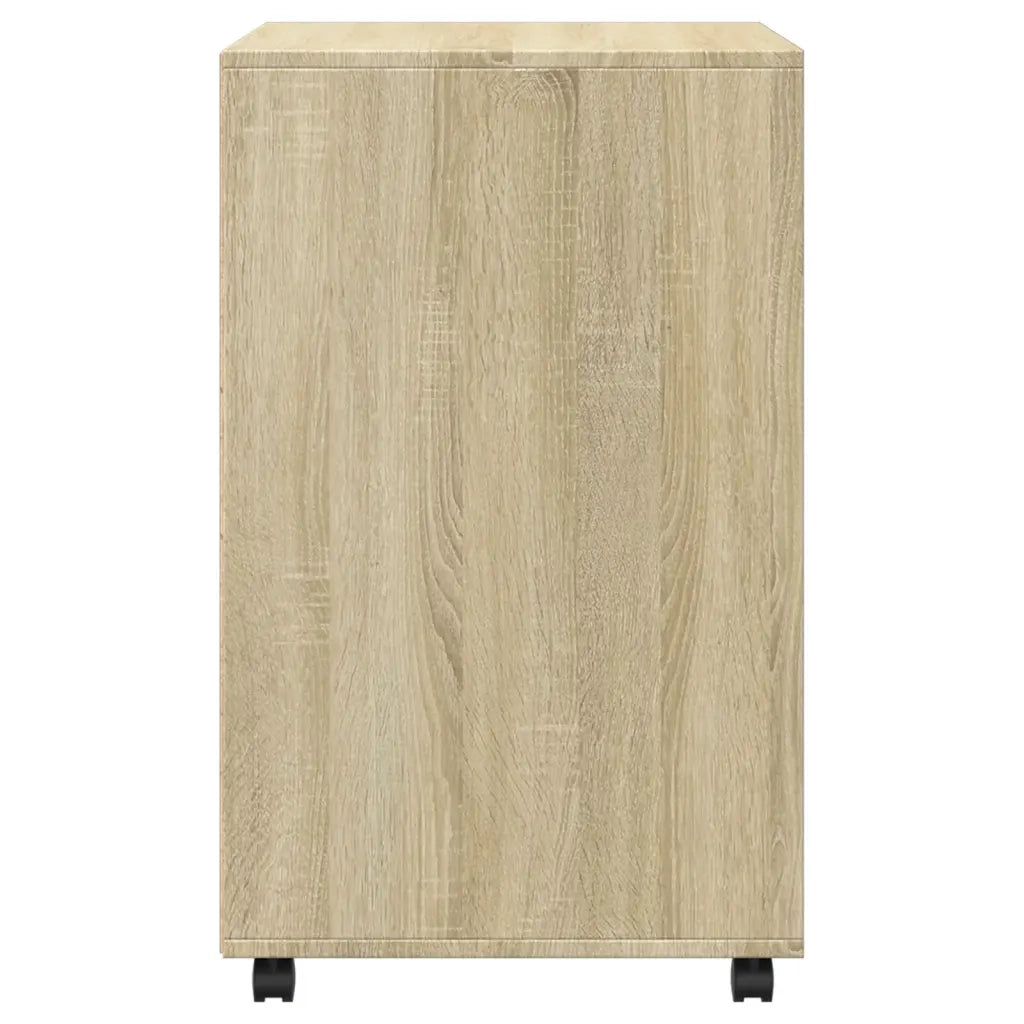 Mobiletto con Ruote Rovere Sonoma 60x48x81 cm in Truciolato 853166