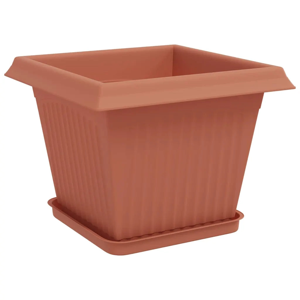 Vasi per Piante 6 pcs Rosso Mattone 28,5 x 28,5 x 22 cm