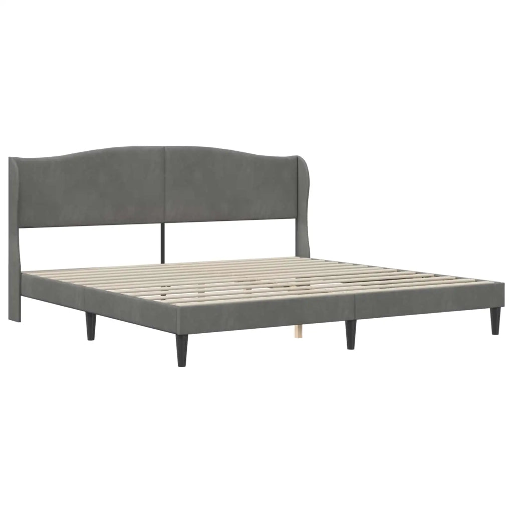 Struttura del letto Grigio Scuro 180 x 200 cm Velluto 3414693
