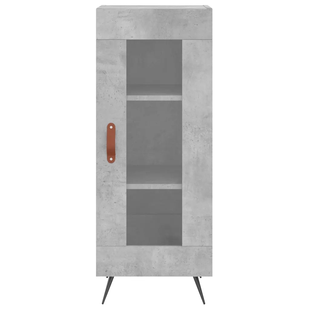 Credenza-Buffet-Armadio da cucina Grigio Cemento 34,5x34x180 cm in Legno Multistrato 698836