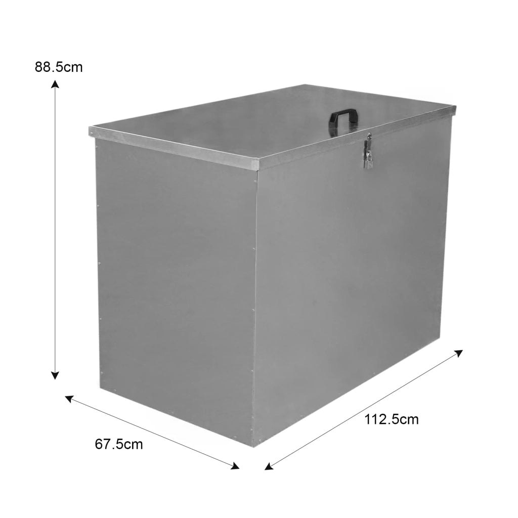 Contenitore Mangime Galvanizzato 64L con Lucchetto Antiroditore