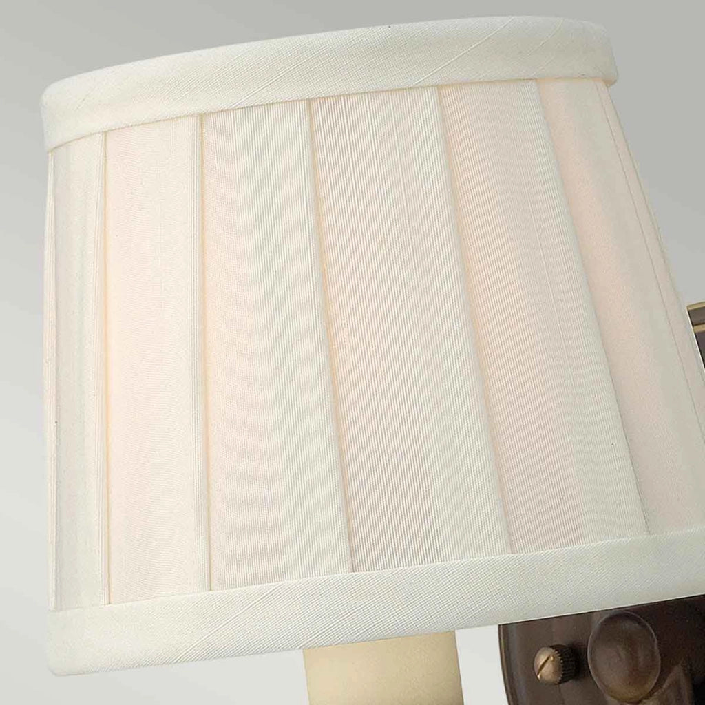 Applique Dunhill Hinkley bronzo reale 1xE14 lino paralume