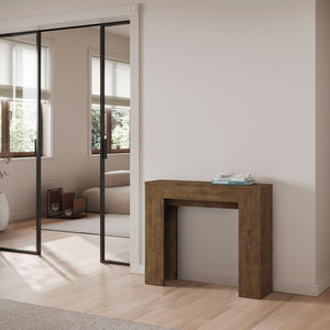 Consolle Allungabile 90x25/181 cm Pannelli in Nobilitato Slick Noce