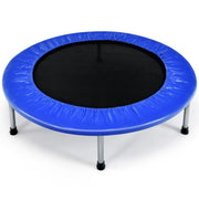 Trampolino pieghevole per bambini con carico massimo 150kg, Mini trampolino portatile per interno Blu-Trampolini