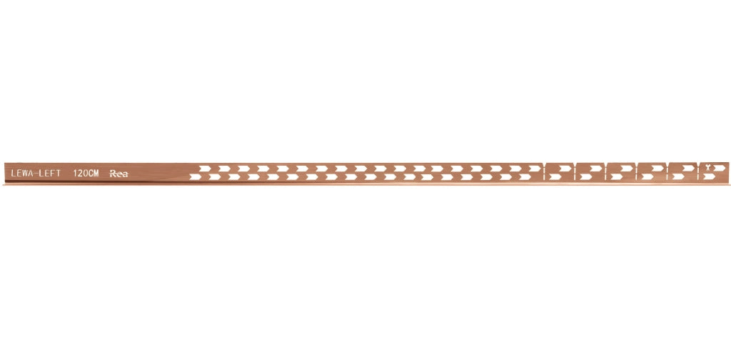 Profilo Doccia Pendenzato 120cm Brush Copper destra