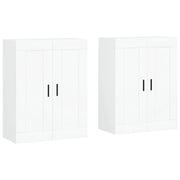 Set di 2 pensili da parete pratici e decorativi 69,5 x 34 x 90 cm in legno composito bianco 02_0055484
