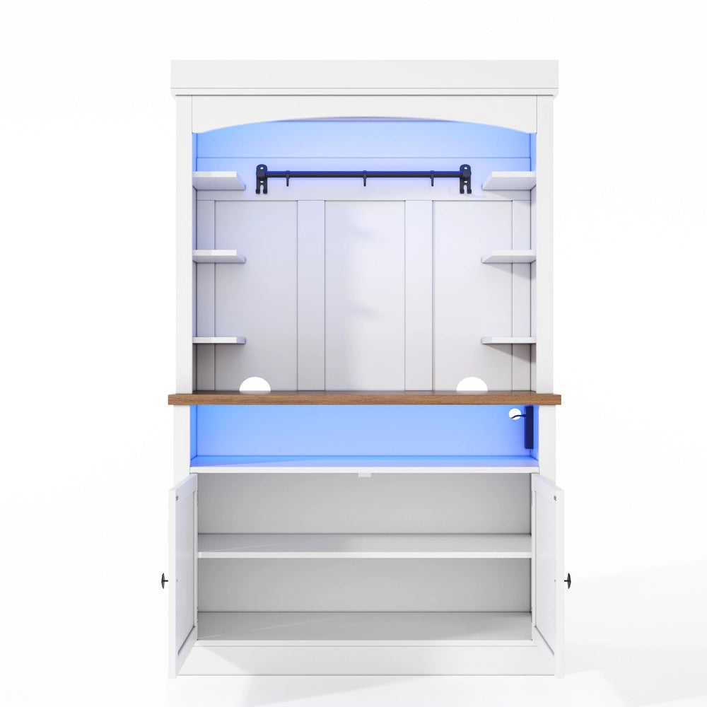 Mobile cucina multiuso con ante ¨C Minimal ¨C Bianco, 183cm, in legno