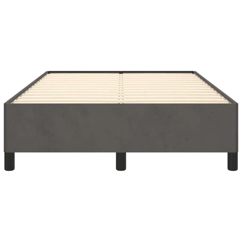 Giroletto senza Materasso Grigio Scuro 120x190 cm Velluto