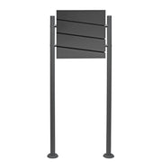 Set Cassetta postale singola autoportante V16 antracite, con telaio di supporto