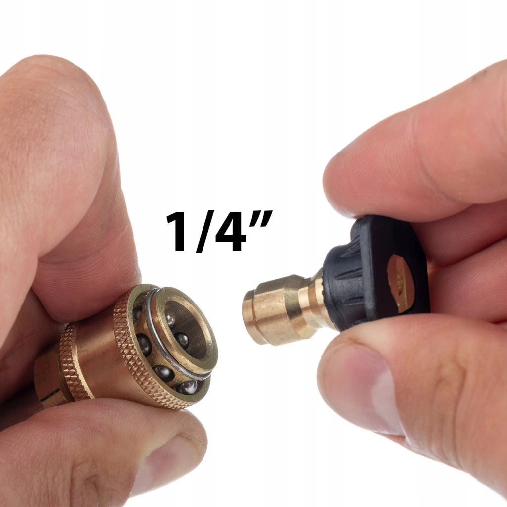 Adattatore Alta Pressione con Attacco Rapido 1/4" – Compatibile con Idropulitrici Nilfisk | Acciaio Inox e Ottone