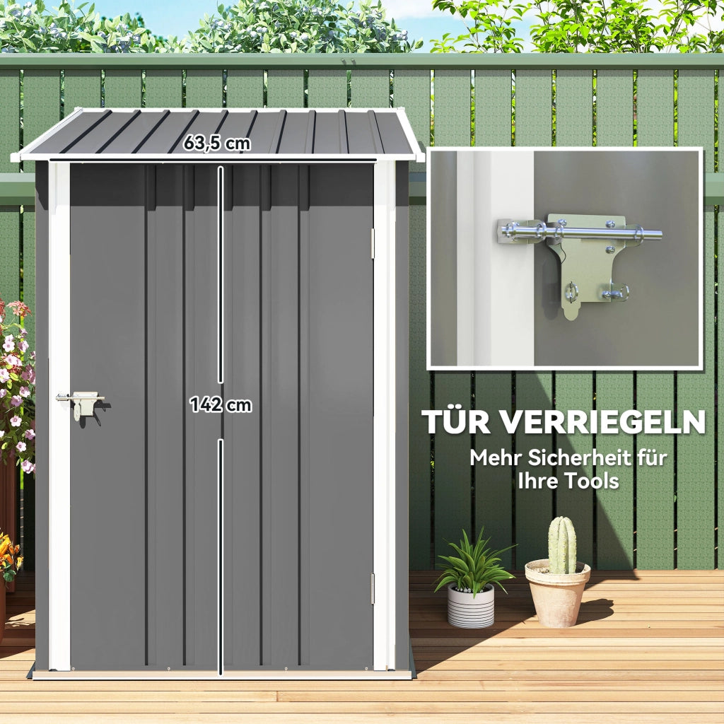 Ripostiglio per Giardino in Acciaio ¨C zephmum ¨C 100x103x160cm Grigio