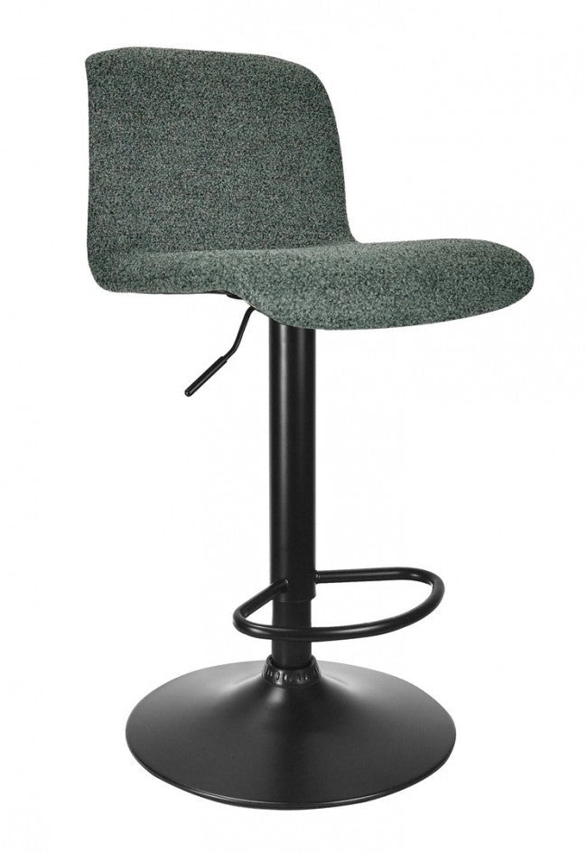 Set 2 Sgabelli Bar 41x46x86/107 cm in Poliestere Rafael Nero-Verde Scuro