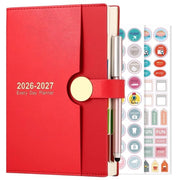 Dagario A5 13 mesi - Quaderno accademico 2026-2027 - Copertina rigida - Pianificatore quotidiano - Pagina completa al giorno - Organizza le tue impegnative