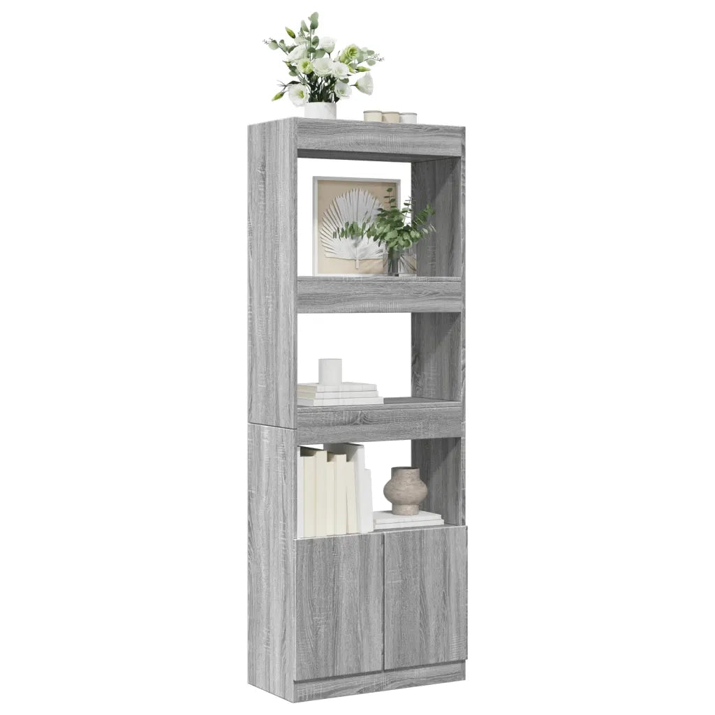 Credenza Grigio Sonoma 63x33x180 cm in Truciolato 3309605
