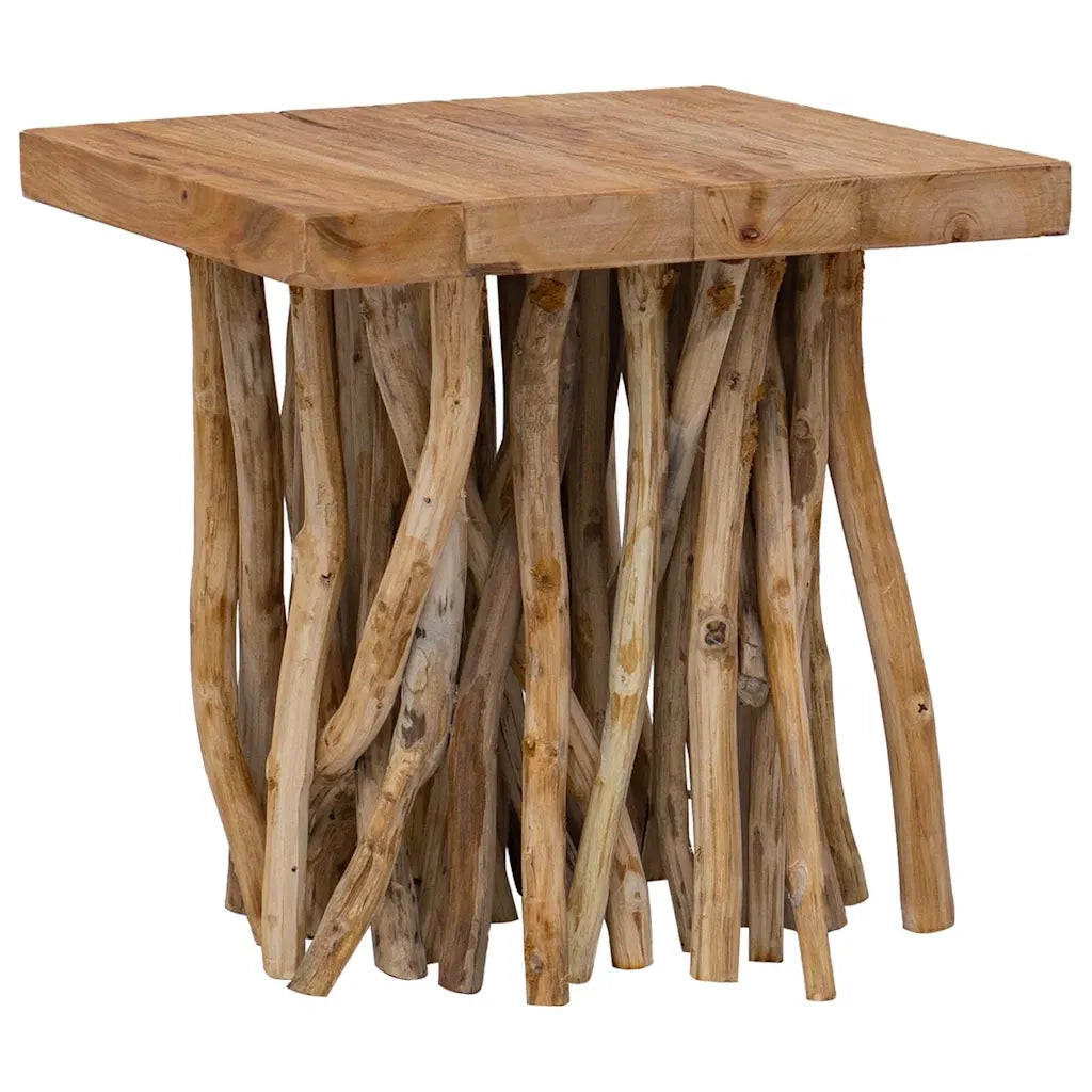 Tavolo con Tronchi 40x40x40 cm in Legno di Recupero Misto 283936