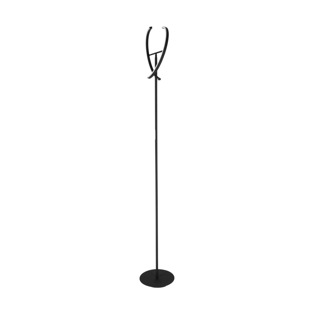 Piantana Industrial Minimal Castelpoto Acciaio Nero 2 Luci Led 8,8W 2000Lm Ip20