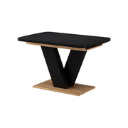 Vicco tavolo da pranzo allungabile Nero/quercia 120 x 80 cm estensibile