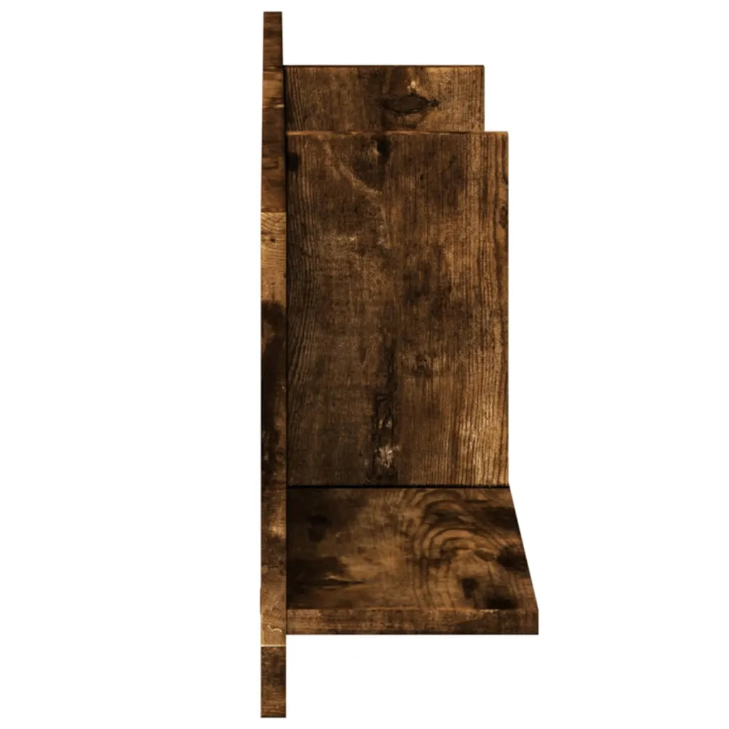 Mobile a Parete 100x16,5x30 cm Rovere Fumo in Truciolato