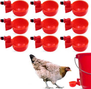 Drinkbak automatico per uccelli - Drinkbak automatico per uccelli - Drinkfonte automatica - Fermata automatica quando il contenitore è pieno - Drinkset per pollame - Per pulletti - oche - anatre - tacchini e conigli - (6-pack)