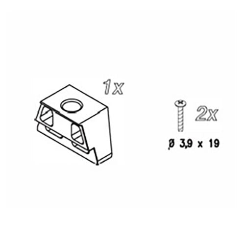 BLOCCHETTO SNODO GRIGIO PER BOX DOCCIA HEXA- SAMO- pezzi 1