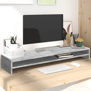 Supporto Monitor Grigio Cemento 100x24x13 cm Legno Multistrato 800337