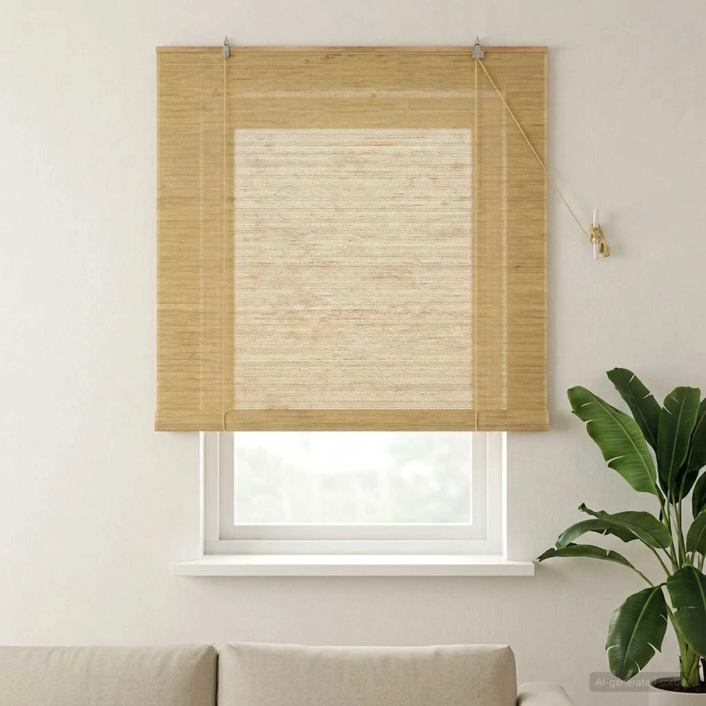 Tenda a rullo Naturale 140 x 160 cm Bambù 42040569