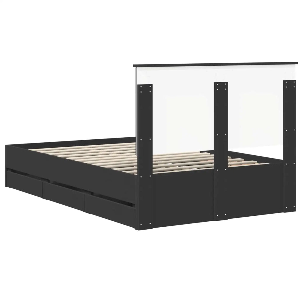 Struttura del letto Nero 120 x 190 cm Legno Ingegnerizzato