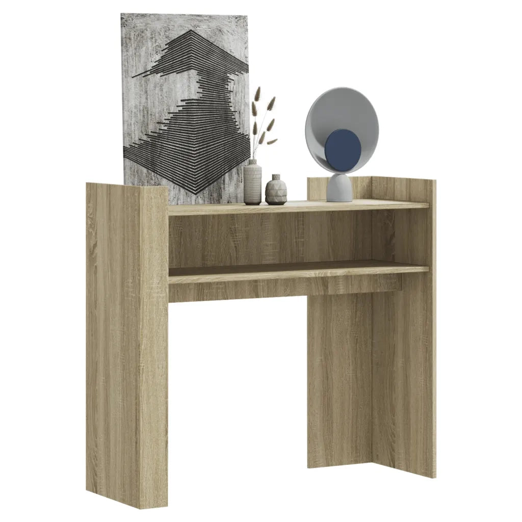 vidaXL Tavolo Consolle Rovere Sonoma 100x35x90 cm in Legno Multistrato