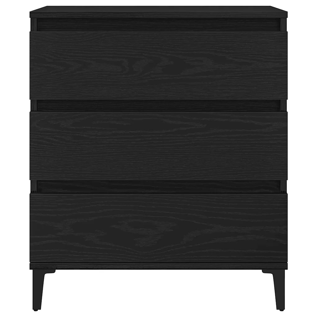 Credenza Rovere Nero 60 x 35 x 70 cm Legno multistrato 862596